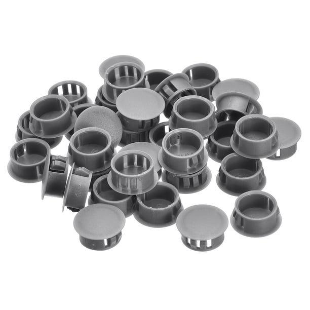Uxcell 36 Paquete 19mm(3/4") Tapones de agujero de plástico tipo panel de cierre, gris