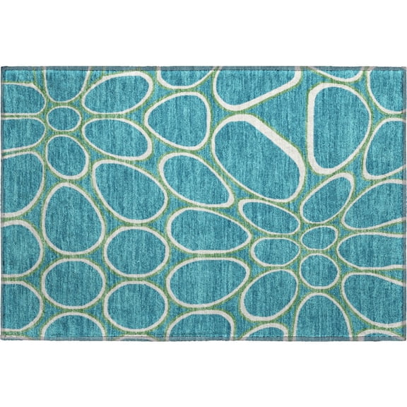 Dalyn Rugs Premium Machine Washable Mayfield AMF1041 Teal 1'8" x 2'6" Rug