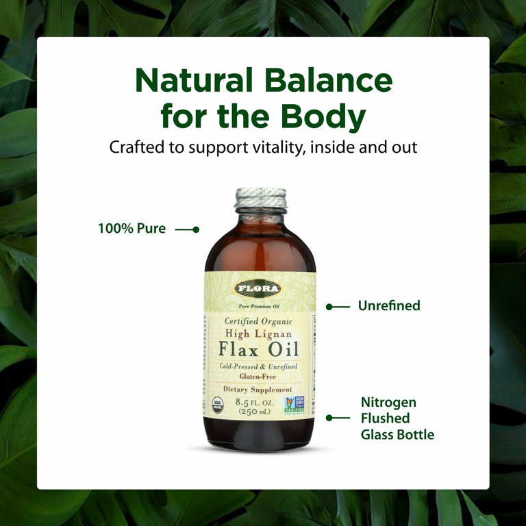 Flora, Flax Oil, Certified Organic, High Lignan, Cold Pressed