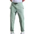 thumbnail image 4 of Birdeem Pants for Men Mens Casual Fashion Solid Quick Drying Elastic Pants Drawstring Elastic Waist Pants, 4 of 10