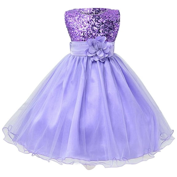 EnJoCho Children'S Clothing Girls Fashion Sequin Mesh Tulle Skirt Big Children Princess Flower Dress Skirt Children'S Clothing Little Girl Summer Trendy Dress Outfits Cute Dresses 5-6Years