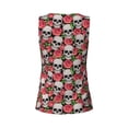 thumbnail image 5 of Sigee Skull and Roses for Women's Workout Tank Top,Running Tank Tops,Sleeveless Gym ClothesMedium, 5 of 8