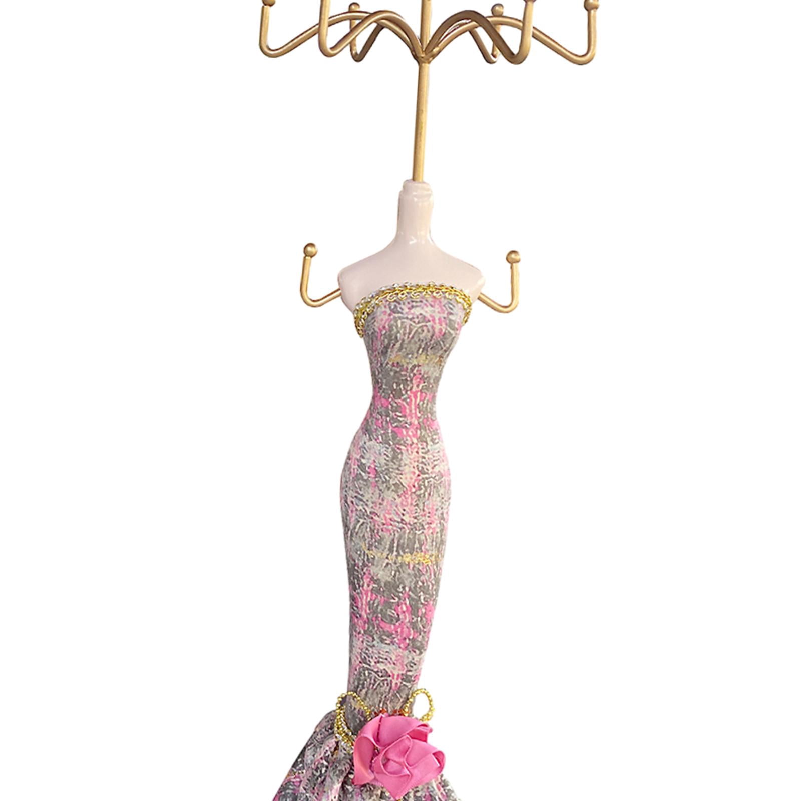 pink dress jewelry holder Amazon.com: Tissting Jewellery Stand Princess Dress Shaped Jewelry Display  Holder Rotatable Jewellery Organiser for Hanging Earrings, Necklaces,  Bracelets(Pink) : Arts, Crafts & Sewing