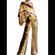 thumbnail image 1 of Conjunto de Dos Piezas Holgado de Otoño para Mujer, con Hombros Descubiertos, Estampado, Larga, Informal, para Salir, Pantalones Anchos Amarillo L, 1 of 7