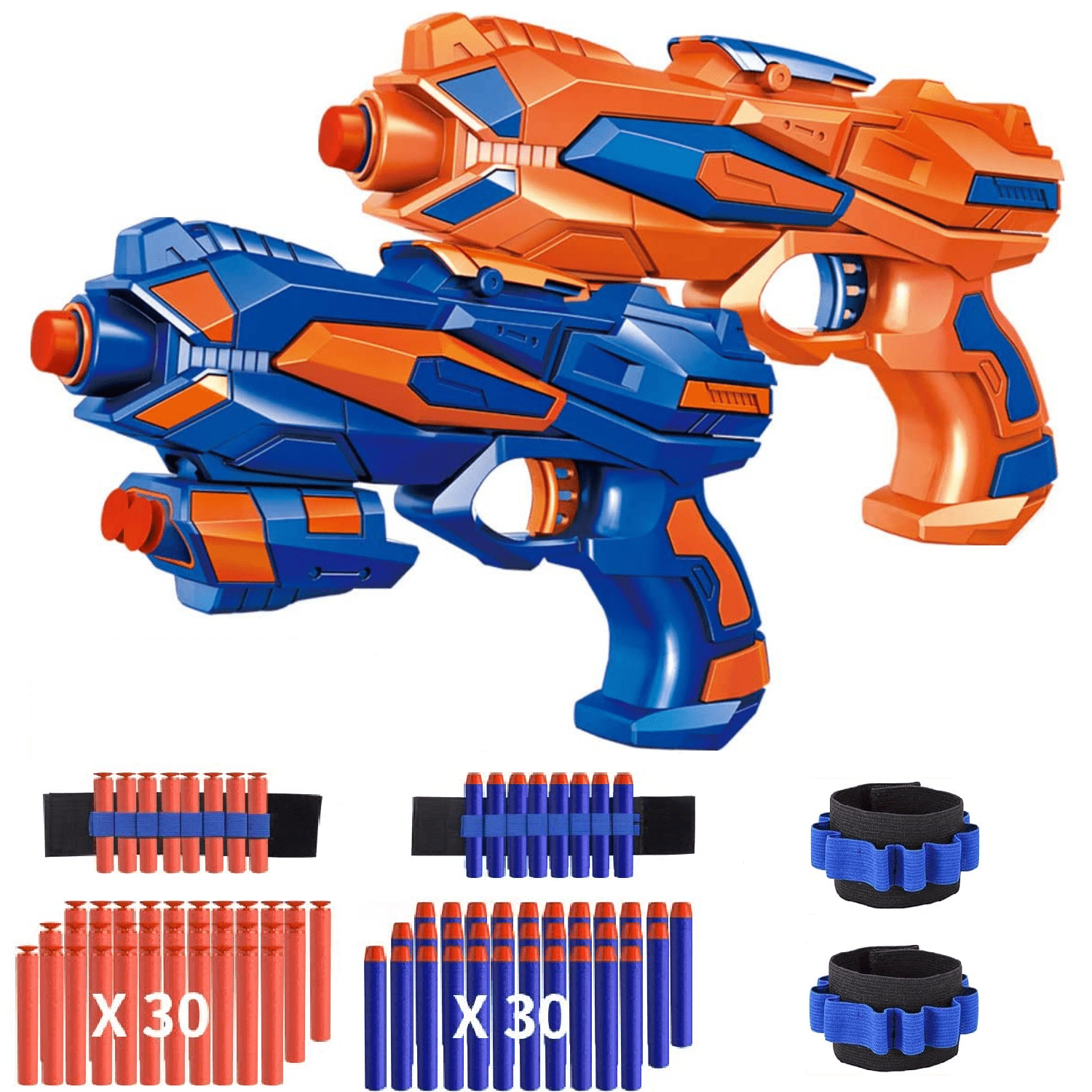 30pcs Kids Toy Gun Bullet Darts Blasters For Nerf N-Strike Blue Toys 
