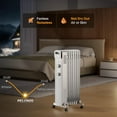 thumbnail image 5 of Oil Filled Radiator Heater, 1500W Quiet Warmth Radiant Heater, 3 Heating Modes, Overheat & Tip-Over Protection, Adjustable tat, Space Heaters for Indoor Use, White, 25.2 x 13.8 x 11 in, 5 of 5