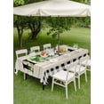thumbnail image 3 of Outdoor Tablecloth with Umbrella Hole and Zipper, Rustic Home Rectangle Table Cloth 52x70 Inch Waterproof Tablecloth, Eucalyptus Leaves Floral Wooden Buffalo Plaid Picnic Table Cover for Patio, 3 of 7