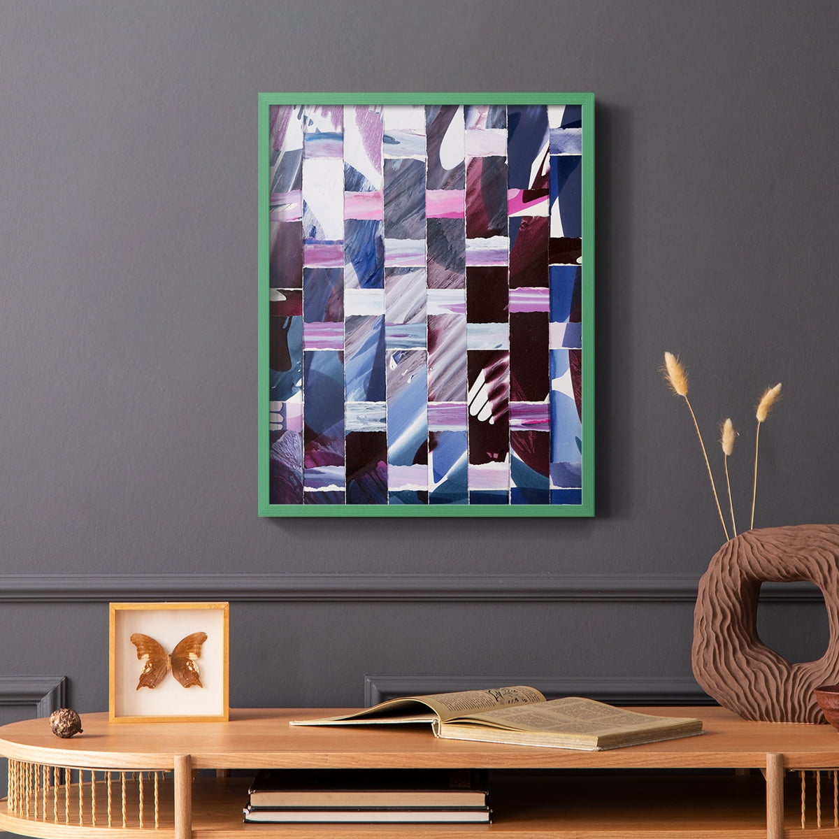 Dream Portals Framed Print in Green Solid Wood Framed Print No Nail Hanging