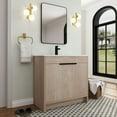 thumbnail image 2 of BNK  24/30/36 inch Freestanding Single Sink Bathroom Vanity with Soft Close Door and 1 adjustable shelf 35.8"W x 18.3"D x 35"H - Plain Light Oak, 2 of 5