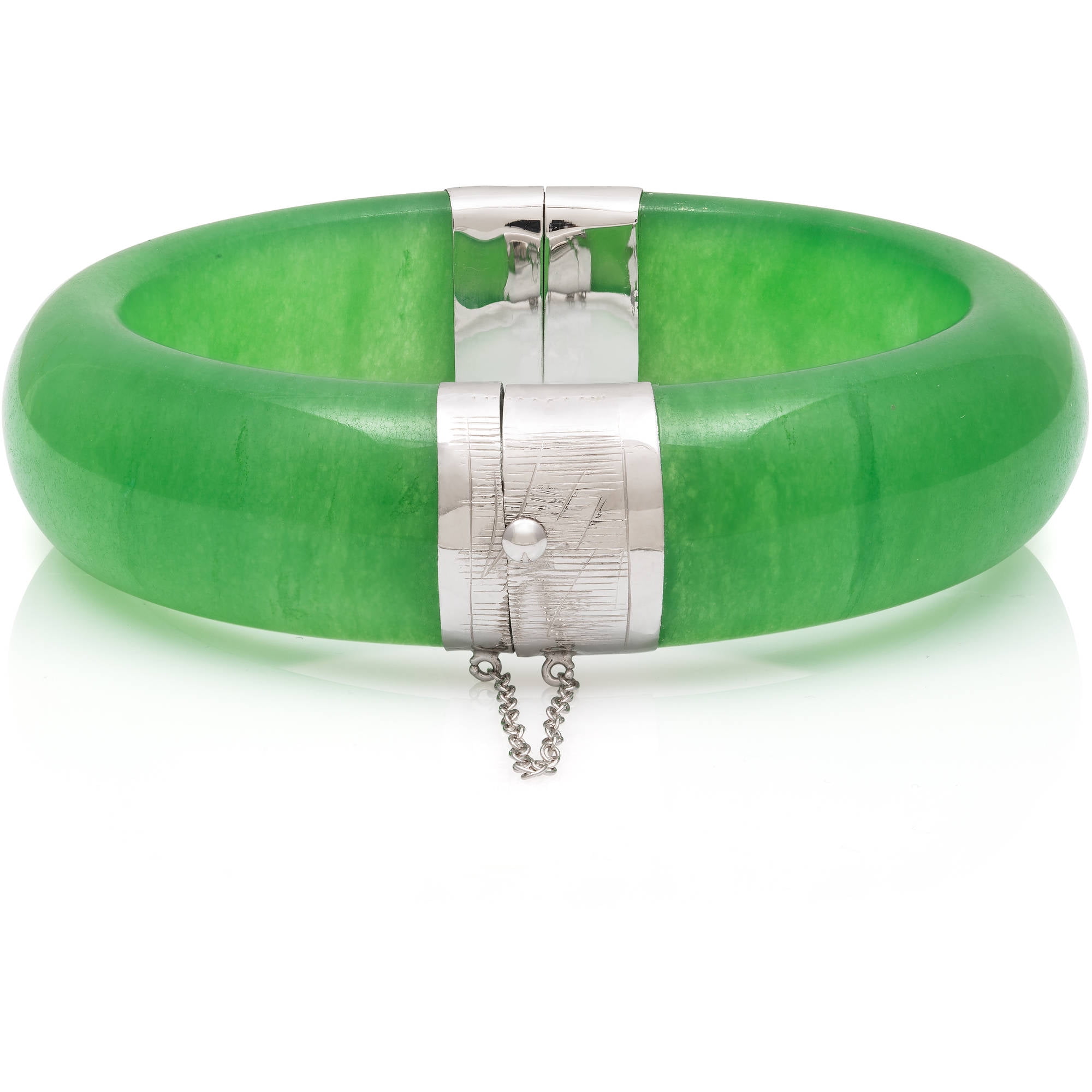Chinese natural green jade Mosaic jade bracelets 7.08 inches 