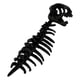 thumbnail image 2 of Disfraz de esqueleto de dinosaurio 3D para Halloween, ideal para representaciones teatrales y juegos de simulación realistas. Negro, 2 of 9