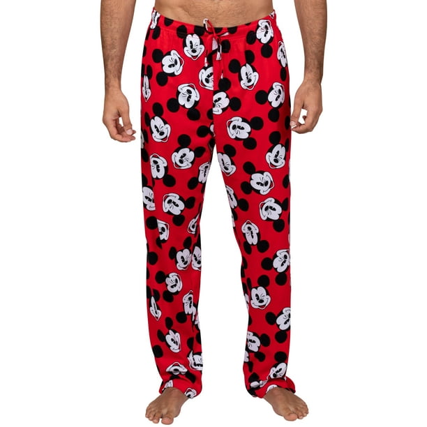 Disney - Disney Mens Pants Fun Print Pajama Lounge Pants Joggers, Red ...