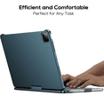 thumbnail image 5 of edaiser Swivel Keyboard Case Compatible with Apple iPad Air 11-inch M4 M2 M3 & Air 5th 4th Gen & Pro 11 inch (4th-1st Generation); 360 Rotatable Cover, Pencil Holder Trackpad Backlit Navy Blue, 5 of 6