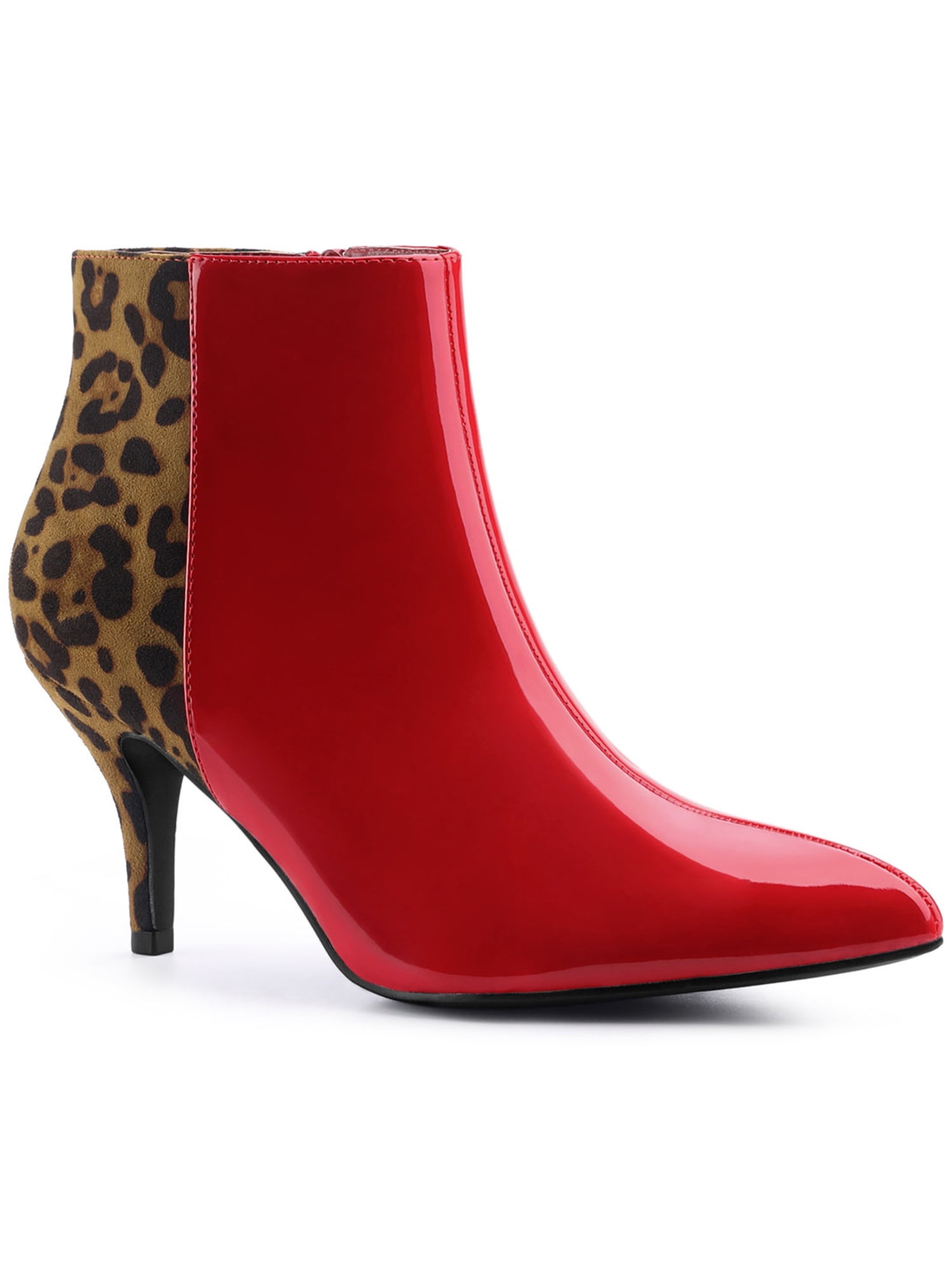 leopard print stiletto booties