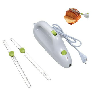 Helikim Electric Serrated Carving Knife 220V/ 110W Automatic Frozen Meat  Cutting Knife for Meat Bread Vegetables Fruits, Double-blade Stainless  Steel