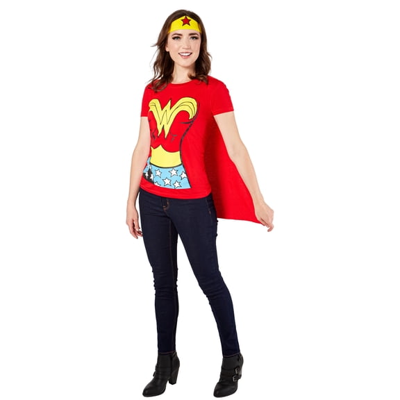 DC Comics Classic Wonder Woman T-Shirt Costume for Adults by Rubies, Women's XS