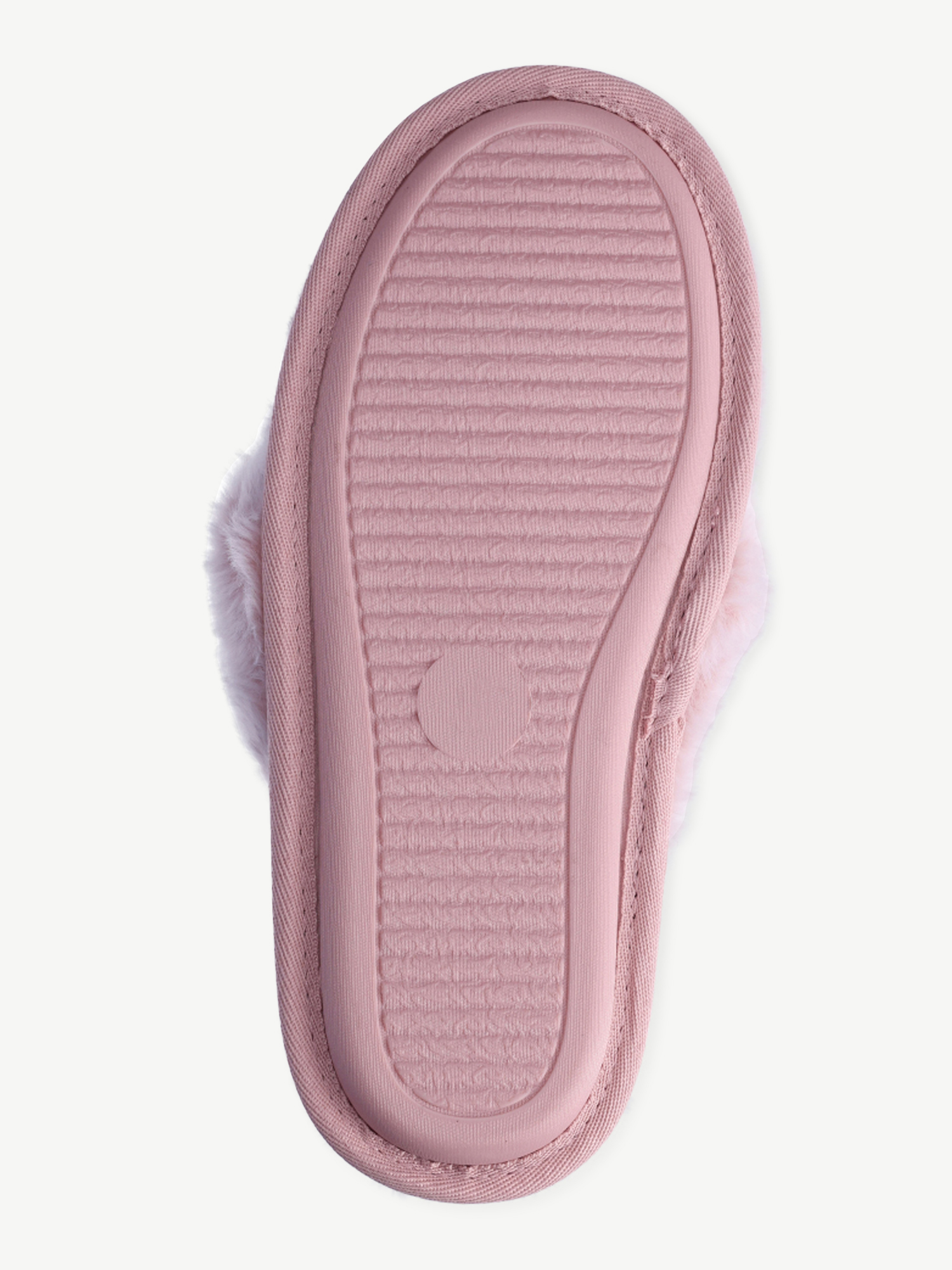 Joyspun Women's Faux Fur X-Band Slippers, Pink photo 5