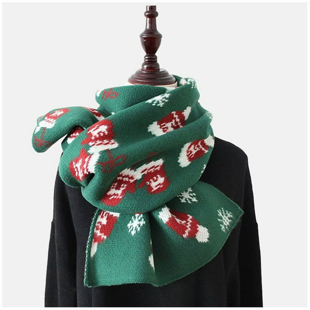 Adornos navideños, regalos navideños, bufanda navideña, bufanda estampada para mujer, regalo navideño, bufanda larga unisex, suave y transparente, bufanda navideña.