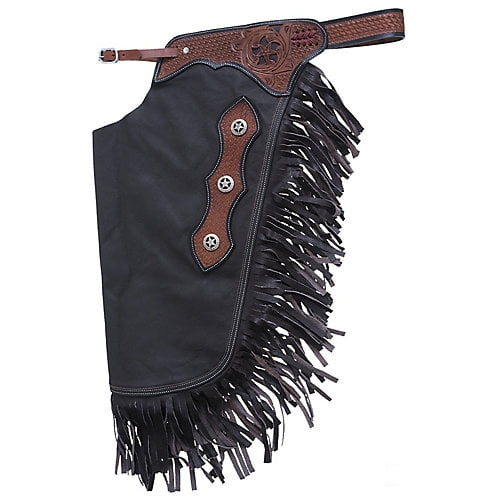 Tough 1 Western Half Chaps Adult Smooth Filigree M Brown 63-900