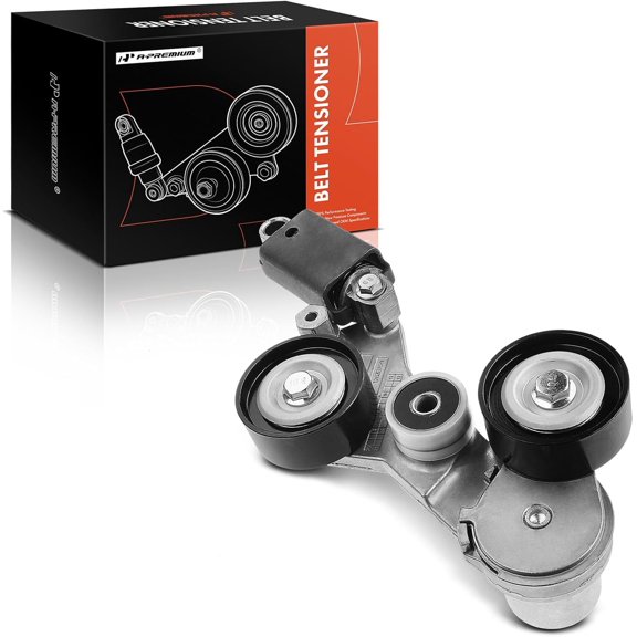 A-Premium Belt Tensioner Assembly with Pulley Compatible with Chevrolet Malibu 2008-2010 2013-2014, Impala 2014 & Buick LaCrosse, Regal 2012-2016 & Saturn Aura, Vue, Replace# 12663047, 12655192