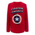 thumbnail image 1 of Playera Capitán America para Niño, Manga Larga con Estampado Escudo en Lentejuela Rojo Talla 4, 1 of 4
