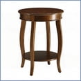 thumbnail image 3 of Space-Saving Walnut Coffee Table with Bottom Shelf, Elegant Cabriole Legs for Small Living Rooms, 3 of 5