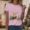 thumbnail image 2 of Drie Christmas T Shirts for Women Graphic Womens T Shirt Fall Tops Short Sleeve Fashion School Teachers Clothes 2025 Vacation Trendy Pink,XXL, 2 of 6