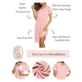 thumbnail image 3 of Avidlove Women Maternity Nursing Nightgown with Button Short Sleeve Nursing Dress for Breastfeeding Labor and Delivery Gown for Hospital S-XXL, 3 of 7