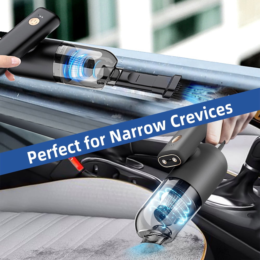 JLLOM Handheld Vacuum Cordless, Cordless Car Vacuum Rechargeable Held Vacuum Powerful Suction Portable Mini Hand Vacuum(Black)