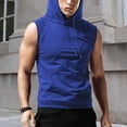 thumbnail image 2 of Ierhent Men Tank Top Men's Cotton Sleeveless T Shirts, Breathable & Moisture Wicking with Odor Control Blue,M, 2 of 6