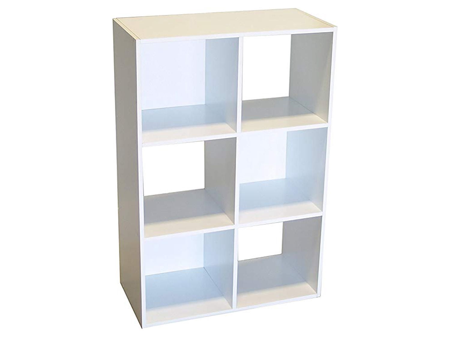 St16716 Colonial 6-cell Storage Cube, White Wood Grain Paper Laminate On p/b, 3 Cell See Through, 3 Cell With Back Board