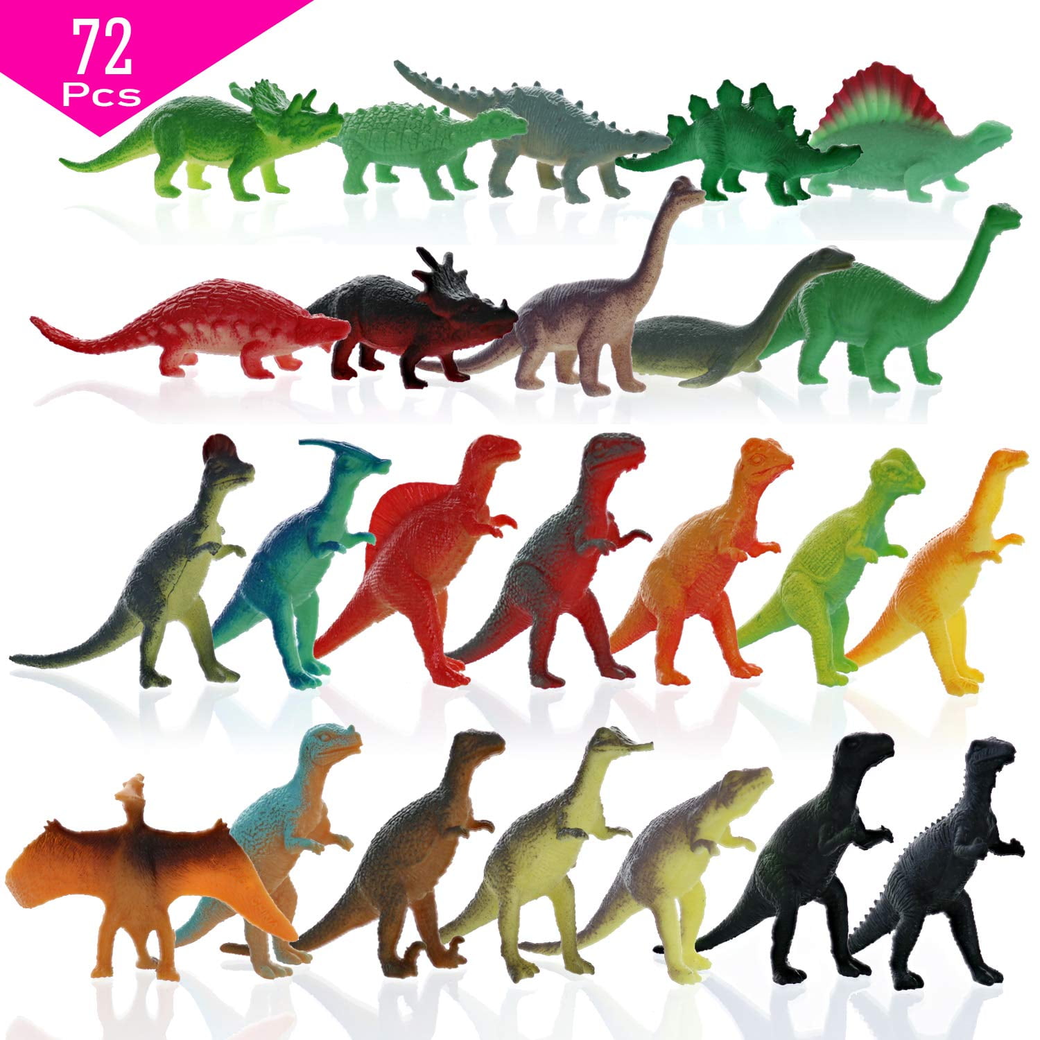 90 Pieces Mini Dinosaur Animals Figure Educational Learning Party Favors Toys 
