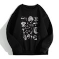 thumbnail image 2 of Mujer Vintage Divertido Suelto Manga Larga Cuello Redondo Shift Impreso Sudadera Divertida Blusa Con Estampado De Plantas Pompotops  gfhjh19096, 2 of 8