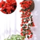 thumbnail image 1 of Cortinas de pared de flores de seda violeta - enredaderas artificiales de 85 cm con flores de 5 cm para decoración del hogar y la boda, 1 of 2