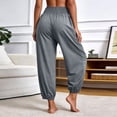 thumbnail image 5 of Oiangi Women's Workout Yoga Pants with Pockets High Waist Stretchy Athletic Pant Fall Comfy Basic Trousers Gray S, 5 of 8