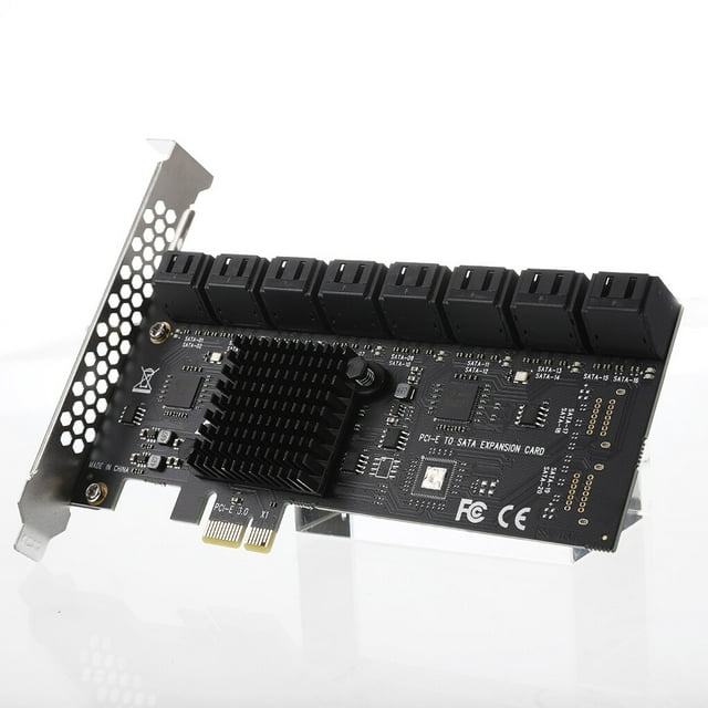 Ruiboury PCI-E vers SATA 3.0 Carte d'Extension PCI-Express pour Ordinateur 6G Port 16/20 No.01