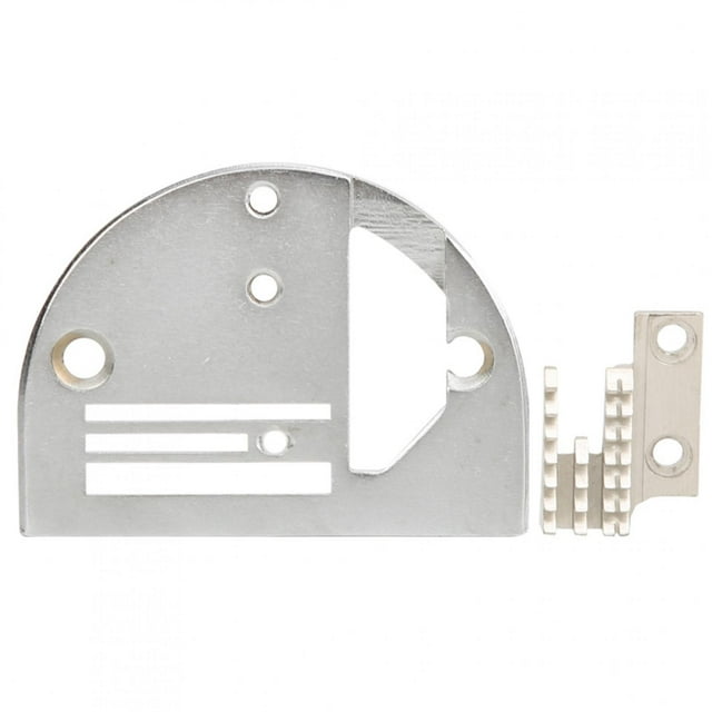Placa de aguja de doble fila con dientes, accesorios para máquinas de coser sincronizadas de Metal