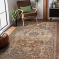 thumbnail image 5 of HomeRoots 532057 4 x 6 ft. Taupe Medallion Power Loom Rectangle Area Rug with Fringe, 5 of 5