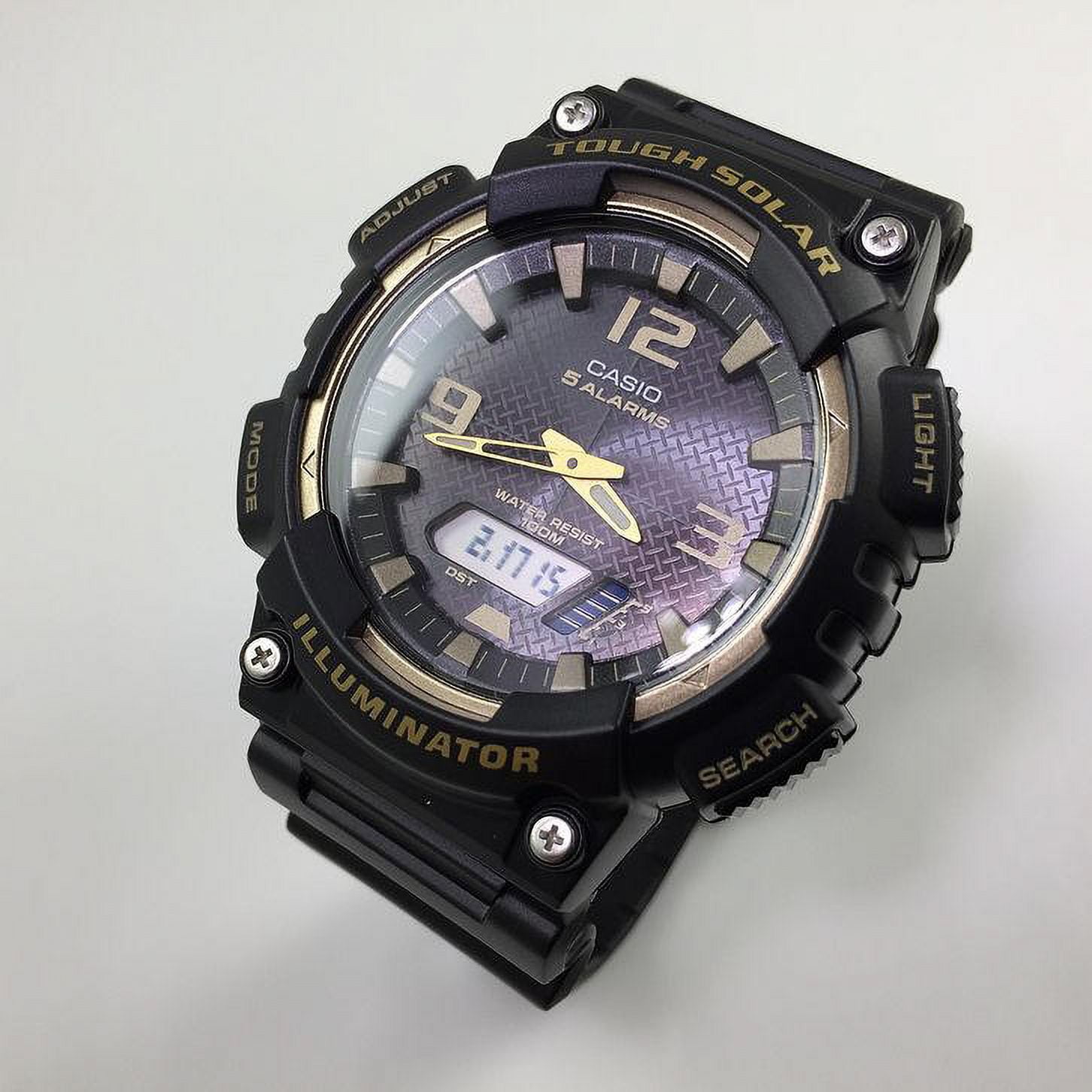 Men\'s Black Sport Gray Combination Watch Casio AQS810W-1AV and Solar
