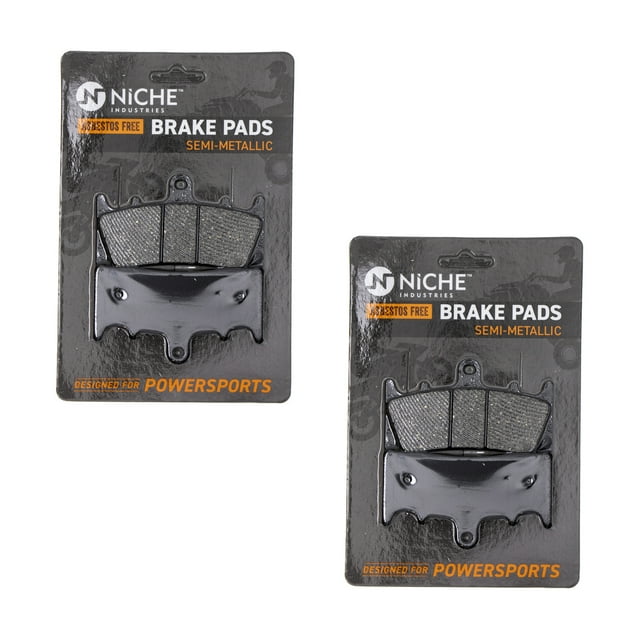 Niche Front Brake Pad for Suzuki Hayabusa Semi-Metallic Motorcycle 2 Pack 519-KPA2393D