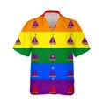 thumbnail image 3 of Camisetas con estampado 3D de arcoíris LGBT para hombres y mujeres, camisetas de manga corta con personalidad, camisetas casuales de verano con botones para hombres, 3 of 5