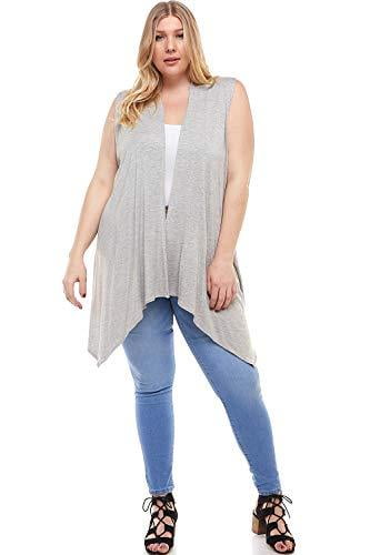 BLENCOT Womens Lightweight Sleeveless Open Front Cardigan Sweater Vest with Pockets