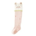 thumbnail image 5 of WUXIAN Infant Cute Socks 3 Pairs Fun Cool Patterned Athletic Crew Socks Novelty Casual Dress Sock Knee-High Socks,Light Pink,2-3 Years, 5 of 5
