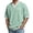v#185Green757, variant on Rggeeun Men'S T-Shirt Solid Color Thin Stripes Short Sleeve V-Neck Cotton Linen Knit With Side Zipper & Patch Pocket For Outdoor Picnics Trendy Tee,Green,L