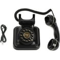 thumbnail image 3 of Retro Landline Telephone with Ringer Control, Redial, Vintage Corded Desk Dial Phone Old Fashioned Landline Phones for Home House, Black, 3 of 6