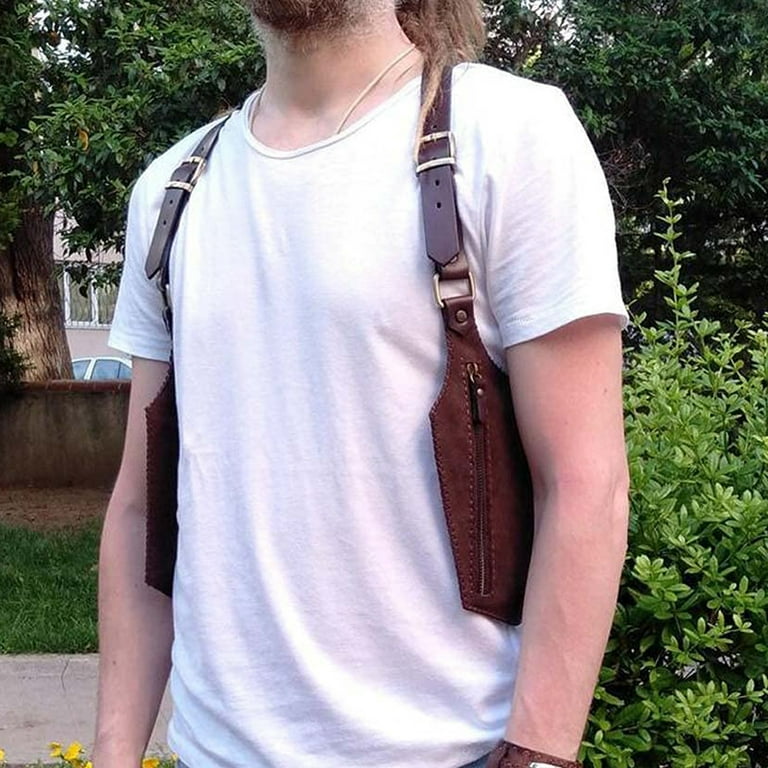 Double Shoulder Armpit Bag Strap Wallet Money Bag Leisure Nylon Adjustable Shoulder Hidden Pocket