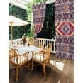 thumbnail image 5 of nqOlkjepod Outdoor Curtains for Patio Waterproof, Southwest Aztec Outdoor Privacy Panels Grommet, Country Retro Ethnic Geometric Motifs Blackout Outside Curtains for Porch/Cabana 54"x108", 2 Panels, 5 of 8