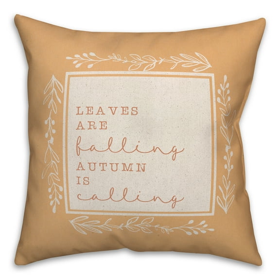 Creative Products Leaves Falling Autumn 20 x 20 Spun Poly Pillow