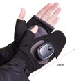 thumbnail image 6 of sunsanly 1 Pair Winter Electric Heated Gloves LCD Display 3 Temps Adjustable USB Rechargeable Thermal Cold Weather Men Women Cycling Electric Fingless Gloves, 6 of 8