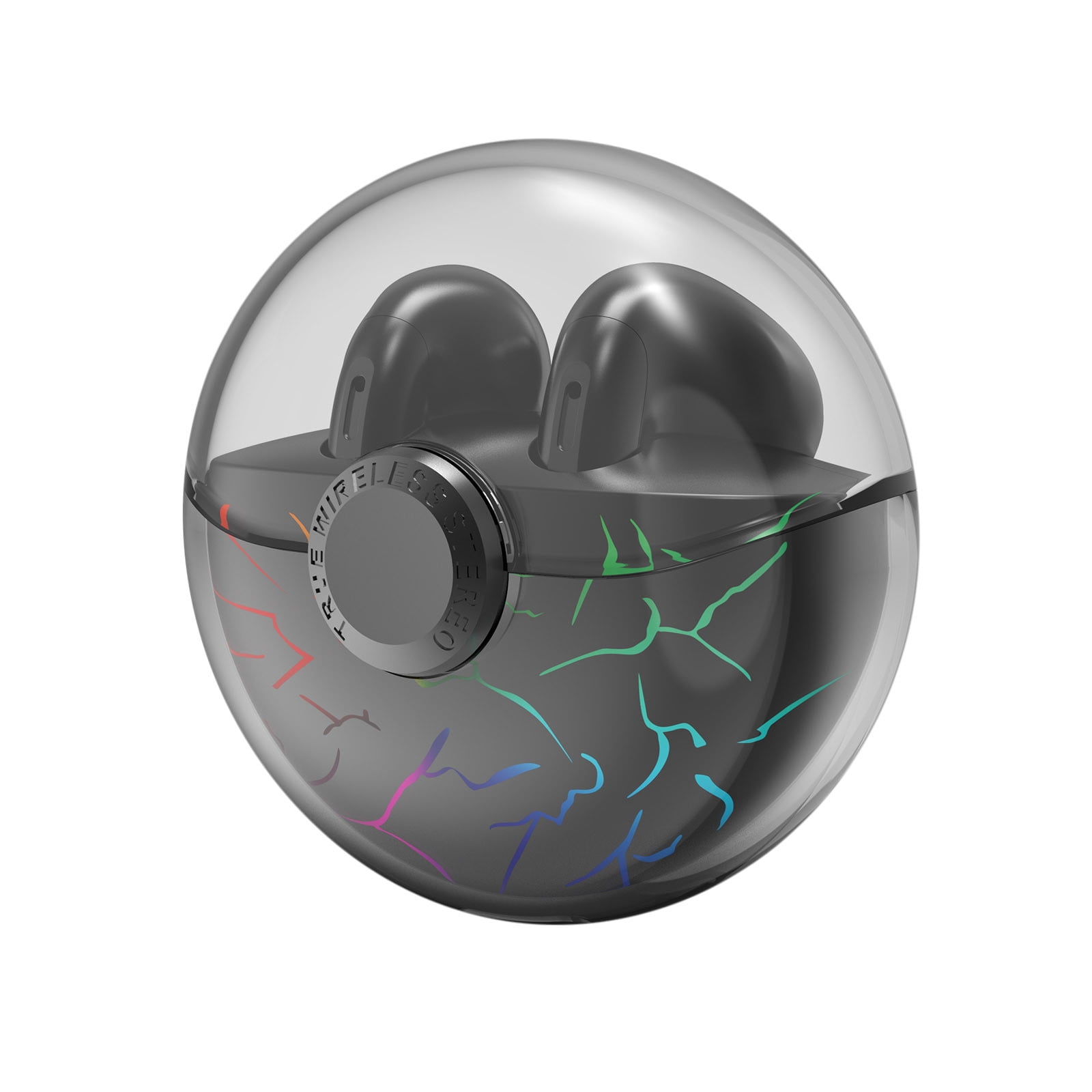 Bluetooth Headphones True Wireless Earbuds 60H Playback LED Power Display Earphones with Wireless Charging Case IPX5 Waterproof in-Ear Earbuds with Mic for TV Smart Phone Laptop Computer Sports